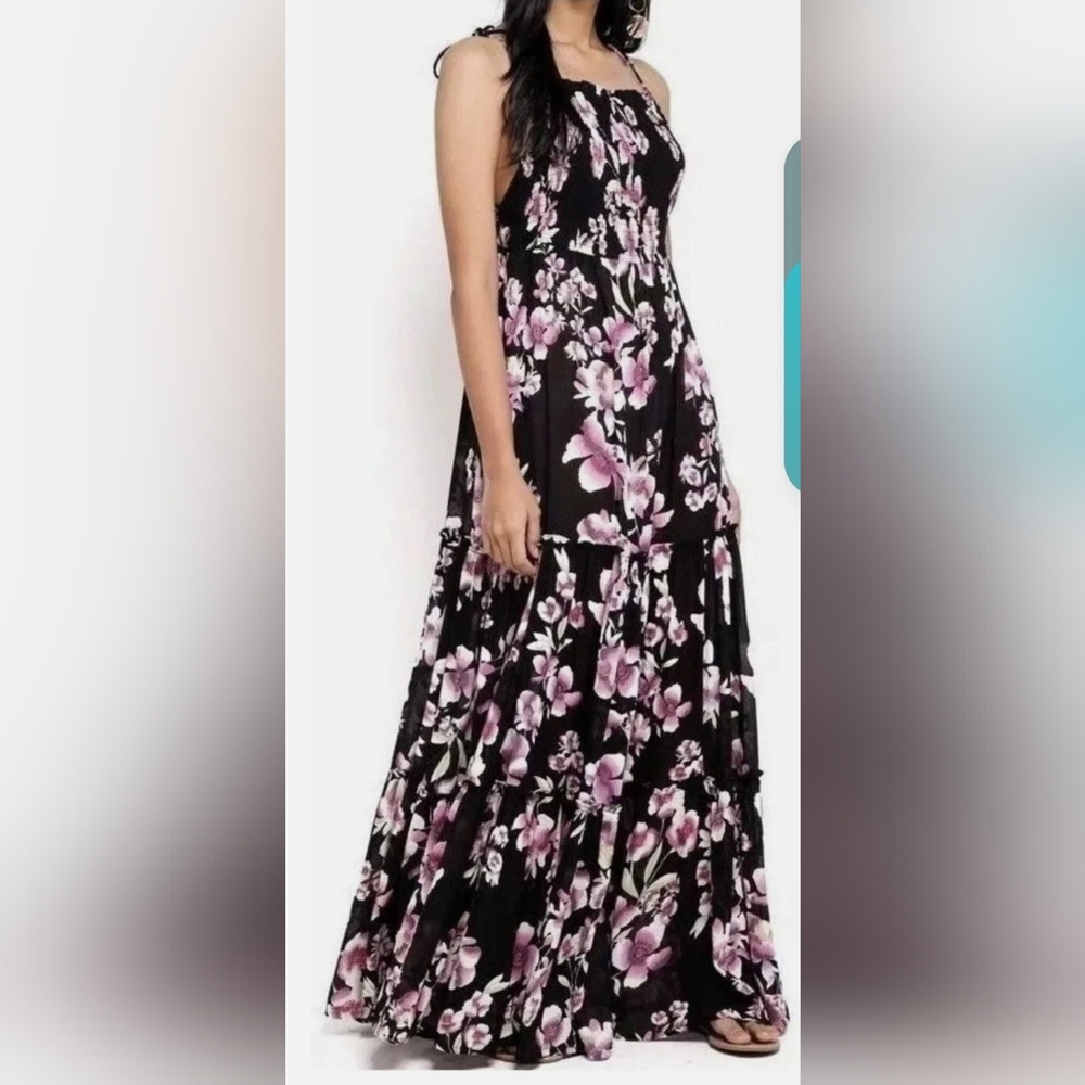 Free People Intimately Garden Party Floral Smocked Tiered Maxi Dress | Size Smal